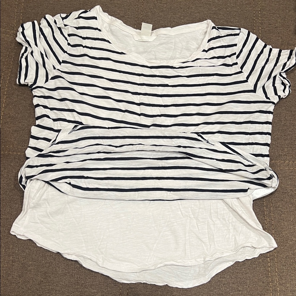 Striped Women's Top - Black and White maternity - Picture 2 of 3